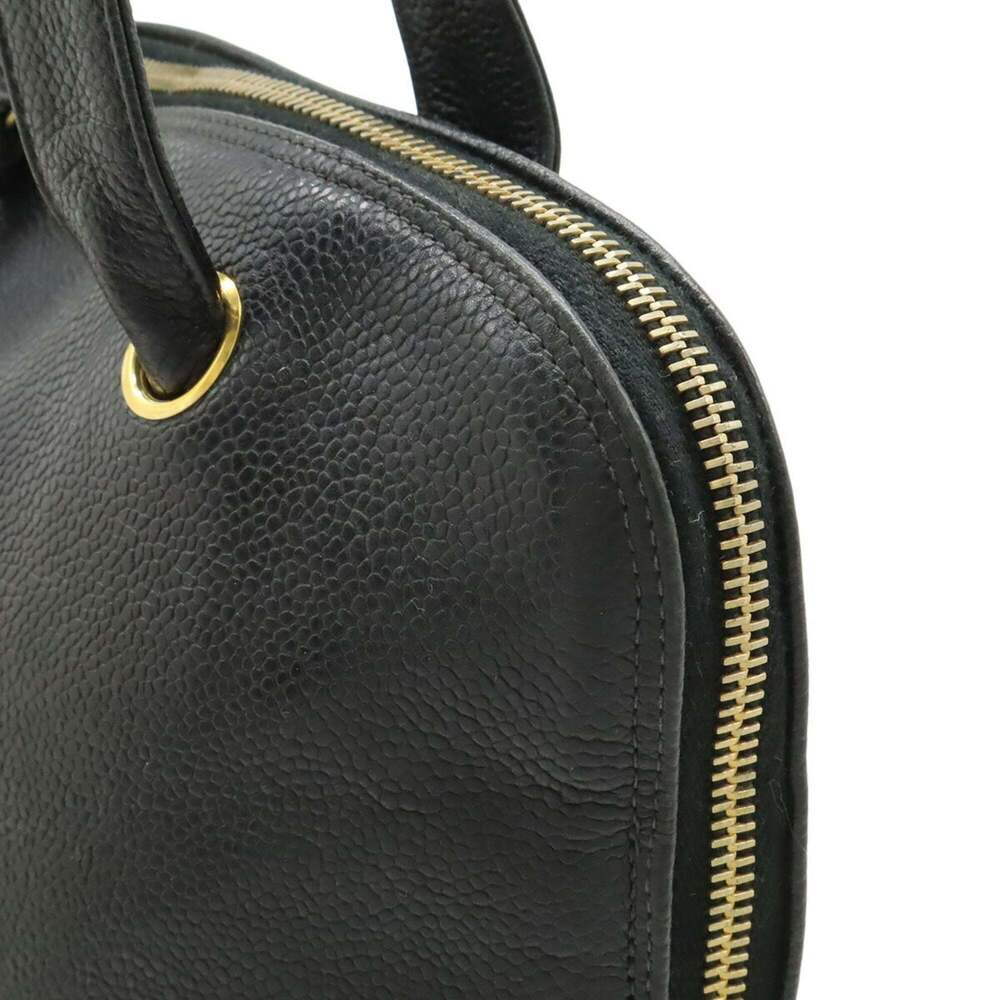 CHANEL Black Caviar Leather Logo Shoulder Bag - Picture 6 of 10